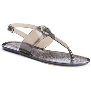 Jelly T Strap Thong Flat Sandals